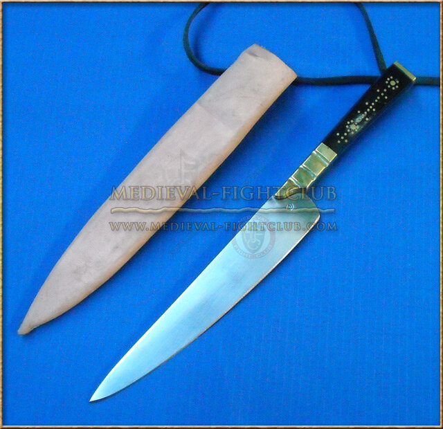 Eating Knife deluxe in bone horn or wood - 1400-1500