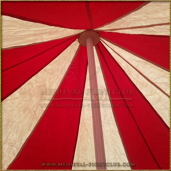 Red+White Pavilion - Striped Round Tent (3m diameter)