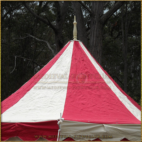 Red+White Pavilion - Striped Round Tent (3m diameter)