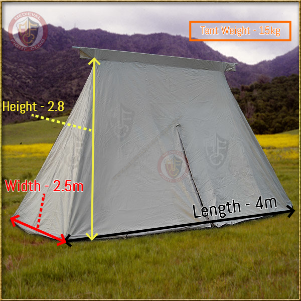 measurements of geteld tent