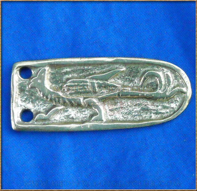 Lion crested belt buckle & chape