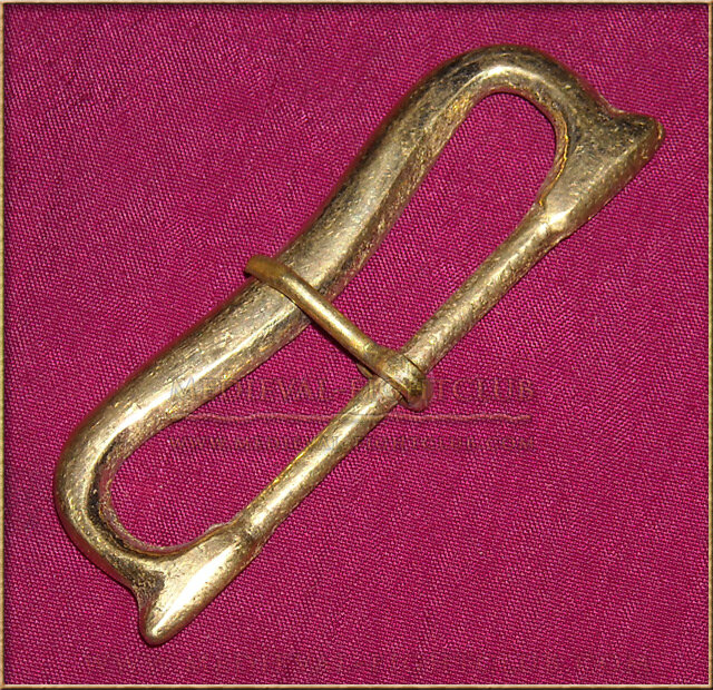 Brass buckle simple D - wide