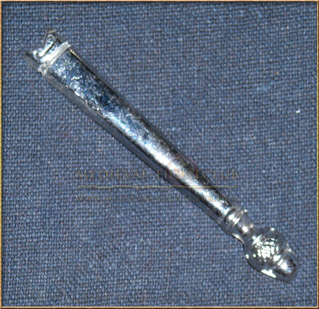 Silver narrow chape belt end