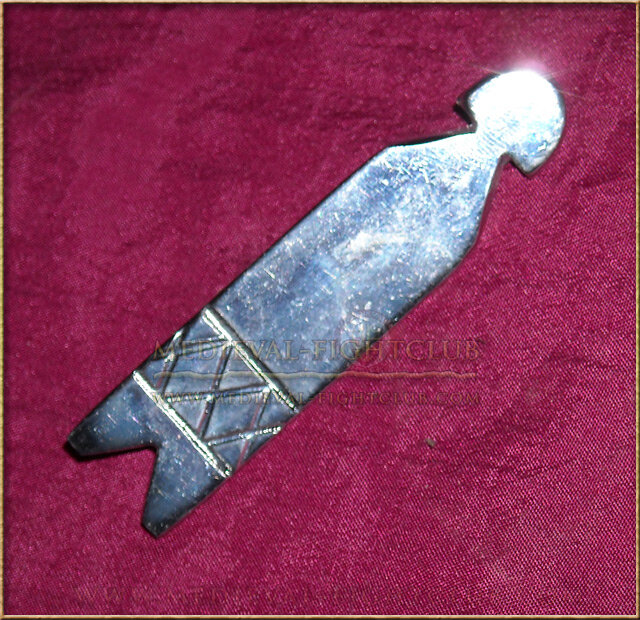 Chape Silver wide - belt end - 1300-1450