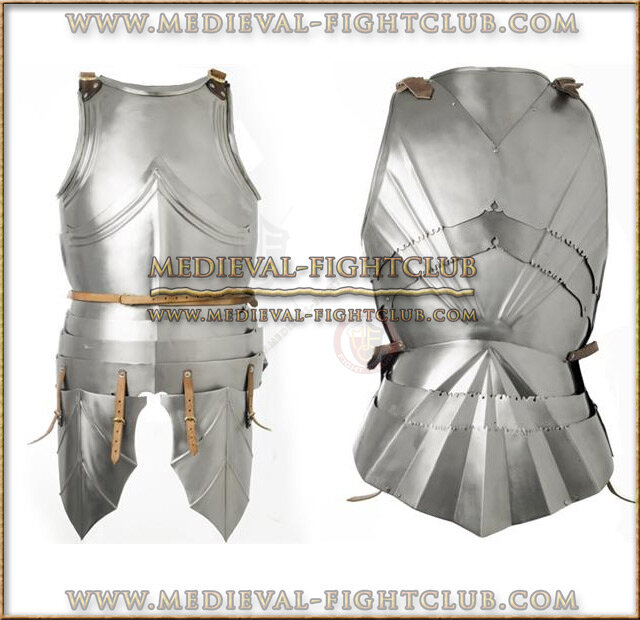 Gothic 15thC Breastplate with faulds and tassets