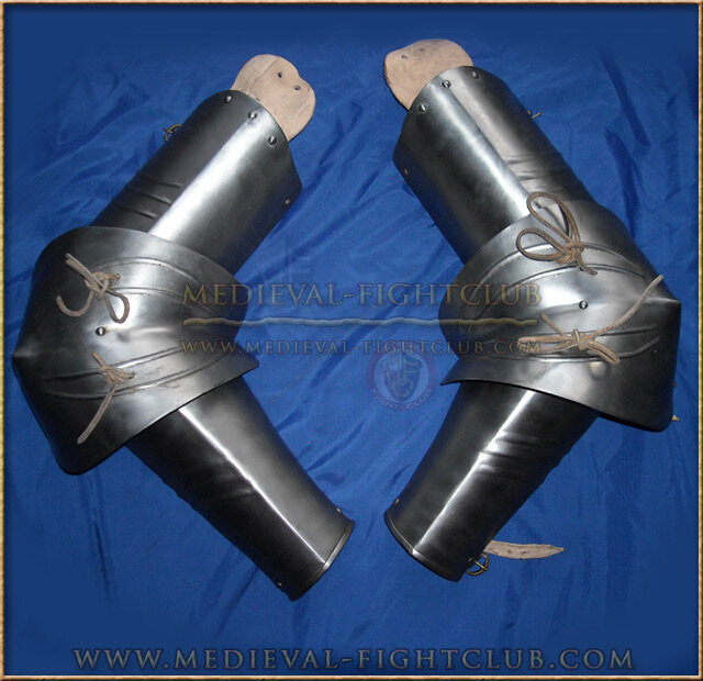 Gothic fluted elbow and arm guards