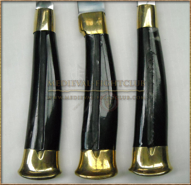 Cutlery Set - horn and brass handles