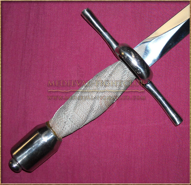 Left Handed Dagger - wire grip & leather scabbard