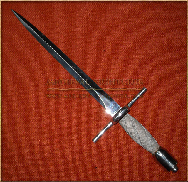 Left Handed Dagger - wire grip & leather scabbard