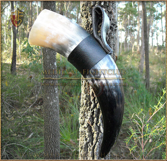 Drinking Horn Leather Holder