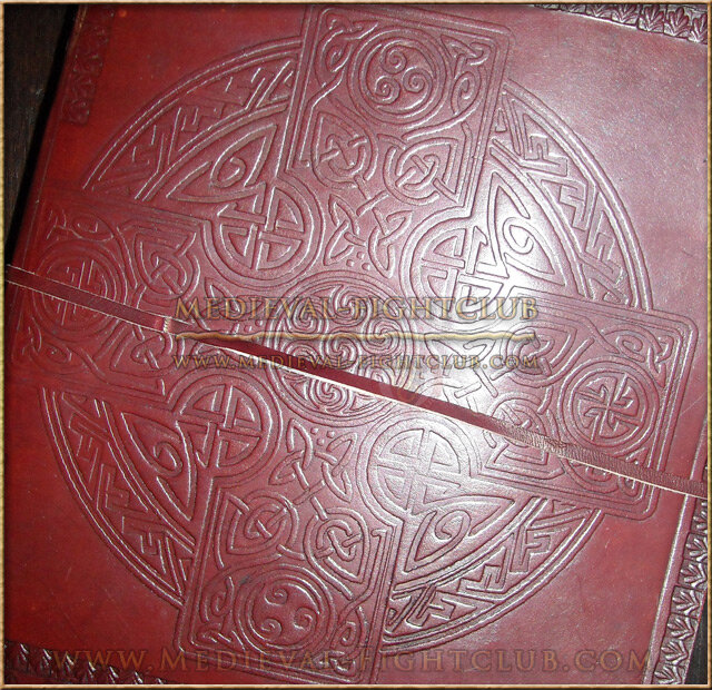 Leather Journal Celtic cross pattern