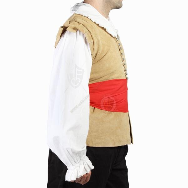 side of leather medieval doublet