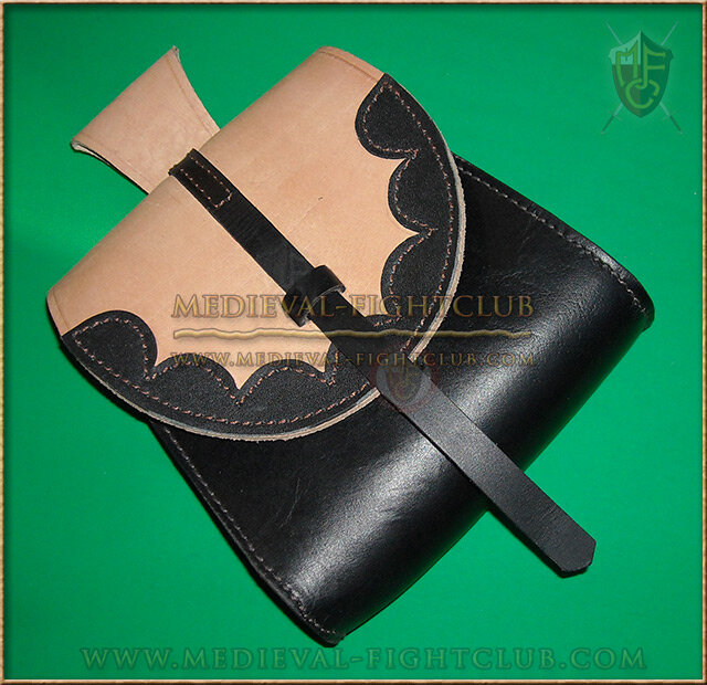 Two Tone Scalloped Pouch