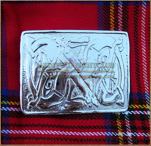 Celtic Dog Kilt Belt Buckle