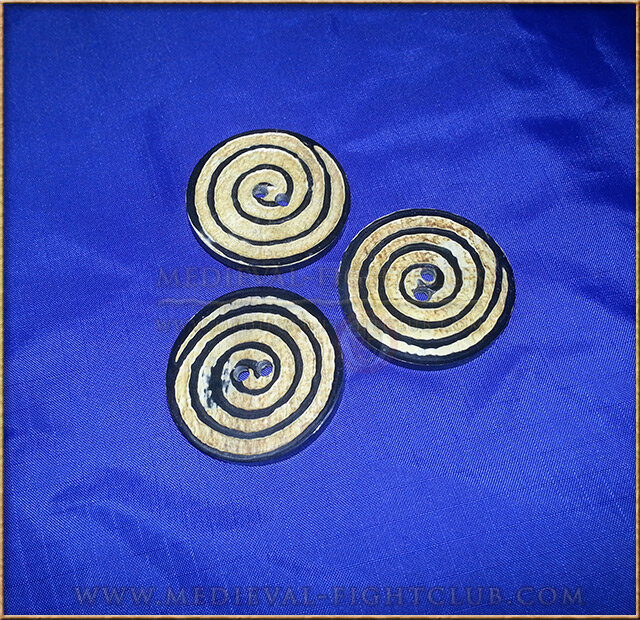 Pagan energy symbol hand made horn button