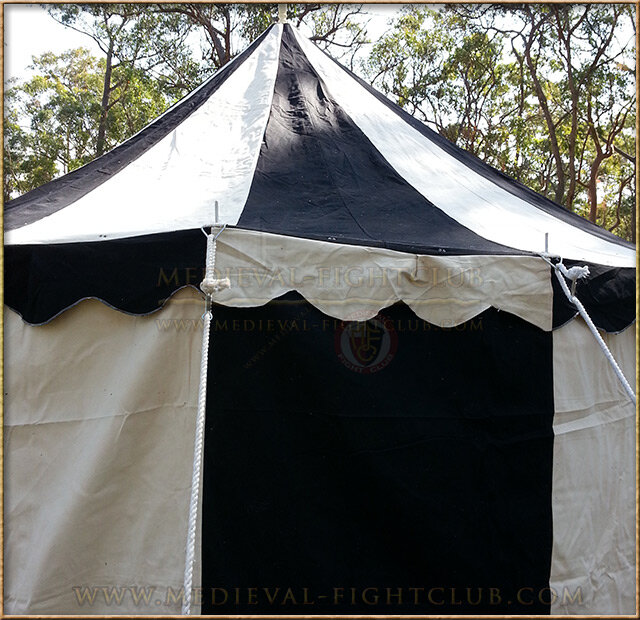 Black + White Pavilion - Striped Round Tent (5m diameter) External Walls