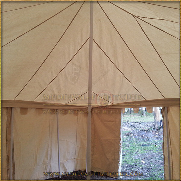 Square marquee tent (5m diameter) Entrance Interior