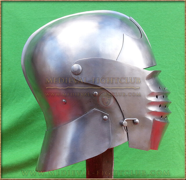 Battle helm -  Milanese Bellows Visor