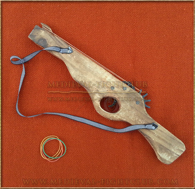 Wooden musket pistol rubber band toy hand gun
