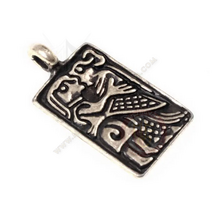 viking lover pendant in silver