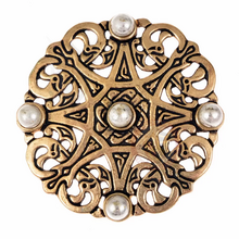 bronze trewhiddle disc brooch