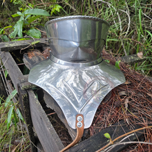 Gothic Fluted Bevor Stainless Steel